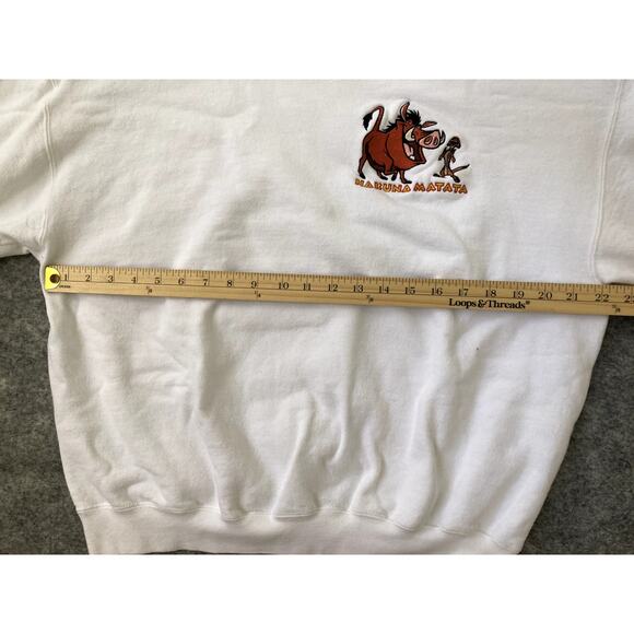 VTG Y2K Lion King Timon and Pumba Sweater Walt Disney Hakuna Matata Embroidered - Picture 6 of 10